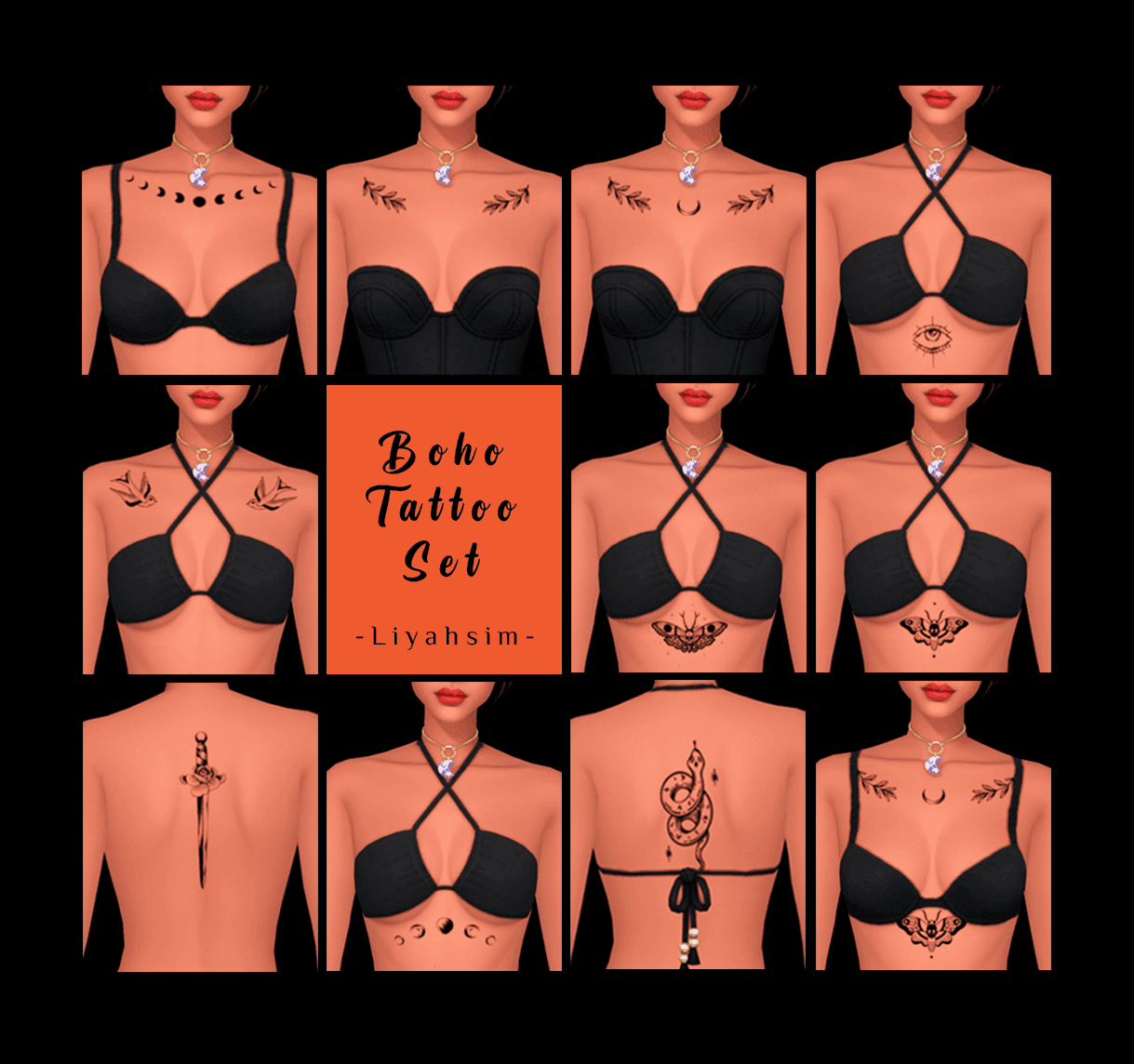 Скриншот мода Сет тату Boho Tattoo set